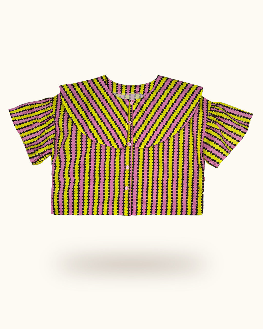 Pink + Yellow Ripple Stripe Shirt